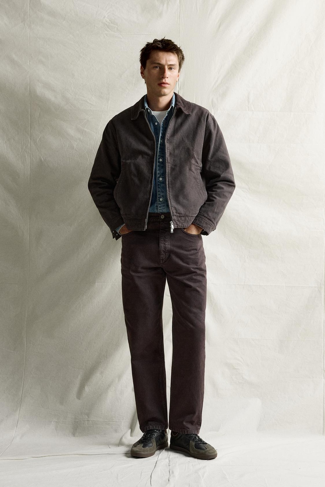 Combined Collar Zip-Up Jacket